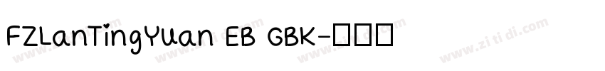 FZLanTingYuan EB GBK字体转换